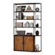 Loft industrial style wrought iron storage rack against the wall door creative art bookshelf floor bookcase storage rack storage rack