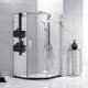 304 stainless steel double-layer shower room glass door rack bathroom storage without punching hanging basket