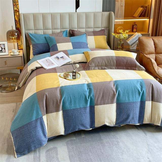 Pure cotton fur quilt cover single piece thickened 100 all cotton autumn and winter double quilt cover 200x230 single quilt cover bed sheet men