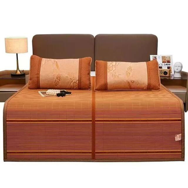 Summer mat bamboo mat 1.5 meters household foldable 1.2 meters double-sided ice silk mat 0.9m bed single dormitory mat