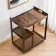 Tea table, small tea table, Nanzhu mobile tea table, tea cart living room balcony boiling water, tea cabinet, tea set storage rack
