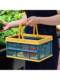 Foldable storage basket Shopping basket Fruit and vegetable storage frame Outdoor picnic basket Plastic