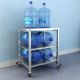 Floor-standing universal wheel microwave oven storage rack 304 stainless steel kitchen pot multi-layer storage rack