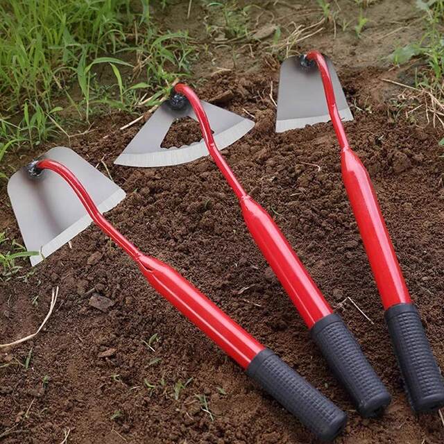 家用种菜除草小锄头翻土工具锄草神器全钢加厚锄农用工具大全铲子