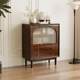 S`Box chest of cabinets living room rattan chest of cabinet storage cabinets small retro rattan solid wooden leg cabinets vertical bedroom against the wall