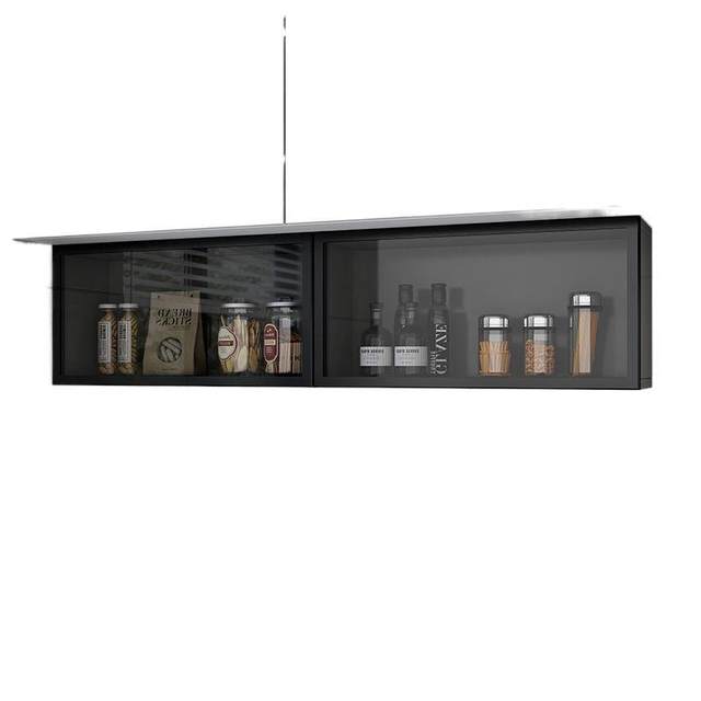 Rtd thin small room style adjustable cabinet kitchen hanging cabinet 224 storage rack on top of the cabinet oil and salt storage wall box cabinet with door