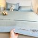 Summer ice silk cool e-mat three-piece set foldable machine wash ice silk bed sheets bed covers dormitory single rattan mat ice silk mat