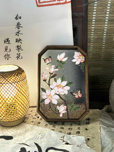 掐丝珐琅茶盘画diy手工材料包全套非遗景泰蓝创意摆件沙龙活动