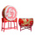 Вертикальный большой барабан барабан из воловьей кожи барабан дракона боевой барабан зала Китайский красный барабан престижные гонги и барабаны ударный инструмент для взрослых mini 4