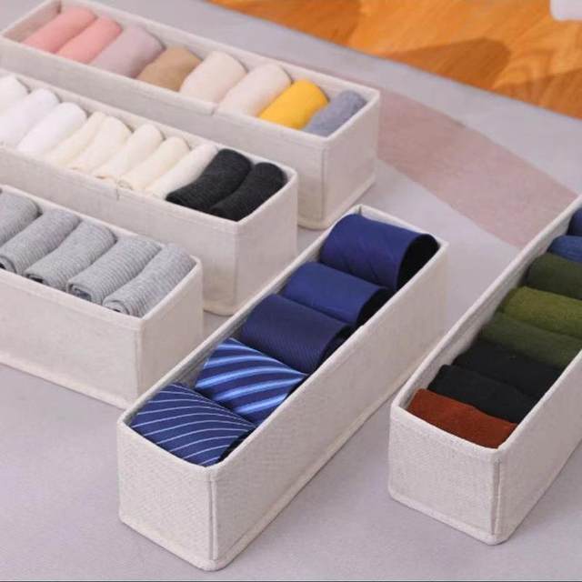 Tianshan cotton and linen underwear storage box set socks and leggings storage box water washing drawer cabinet partition sorting box