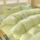 Small fresh cream piece style 168889 stripes simple embroidered large eye piece four sets of bed sheets quilt thorn cover bed cover dormitory three