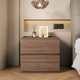 Full solid wood simple modern bedside table bedroom home high-end light luxury bedside storage building block storage cabinet complete