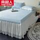Antarctic people iced doodle children's bed sheet three-piece set household bed skirt style summer solid color ice silk cool mat air conditioning mat