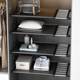 Bedroom kitchen cabinet storage wardrobe layered partition retractable nail-free compartment rack household cabinet storage rack