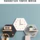 Creative clock sweeps second wall wooden holes and slab shelves bedroom living room hexagonal storage simple decoration