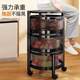 Kitchen rotating multi-function storage rack household floor-standing multi-layer snack cart fruit and vegetable basket storage rack