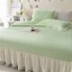 Summer iced beans cool mat three-piece m-set bed skirt style princess cool bed sheet machine washable air conditioning mat soft mat
