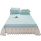 Summer bean bean mat girl heart summer ice r silk mat three-piece set F lace sheet machine washable air conditioning soft mat