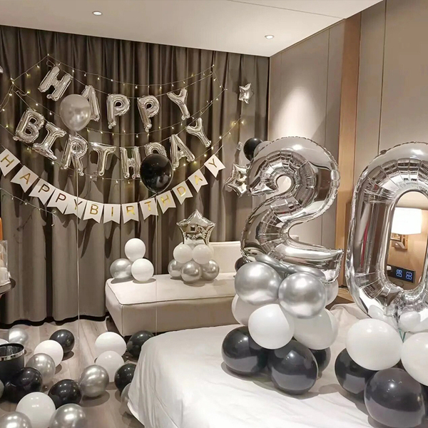 男生女孩生日场景布置装饰快乐惊喜派对背景墙气球18岁氛围感道具