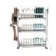 Stainless steel kitchen bowl rack drain rack bowl chopstick plate storage rack household multi-function countertop bowl cabinet