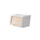 Home plastic storage box drawer type transparent desktop thickened storage box flip type hippo mouth wheeled finishing box