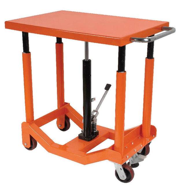 Manual hydraulic column type lifting platform hydraulic platform movable lifting platform car lifting tool truck