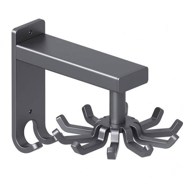 Kitchen rotary hook multi-function wall hanging rack spatula storage rack spoon spatula rack hole-free rack