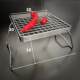 Yinuo Outdoor Stainless Steel Foldable Storage Mini BBQ Mesh Hoist Outdoor Camping Load Bearing Barbecue Mesh Grill