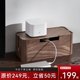 实木电线收纳盒路由器电源t线排插遮挡数据线插座机顶盒桌面集线