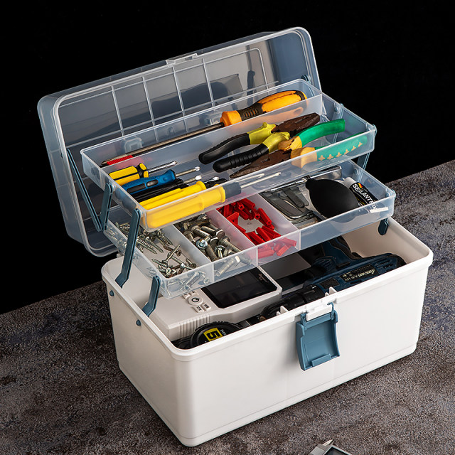 Hardware tool storage box portable multi-function electrical repair tool box large capacity hardware set finishing box