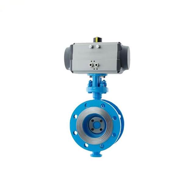 Pneumatic hard sealed three-eccentric flange butterfly valve 643-16 Double-acting single-acting high temperature resistance