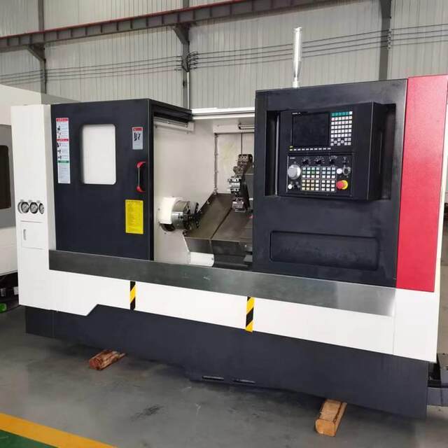 TCK40/TCK50 CNC inclined inclined bed body CNC lathe hydraulic tail seat turn milling composite interpolation Y-axis