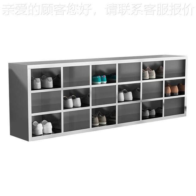 Customized 304 shoes with stainless steel shoeless cabinet B156 dust workshop employee shoe replacement stool laboratory factory single and double-sided