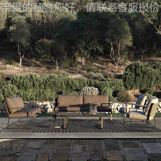 Outdoor villa courtyard sofa combination anti-recreation furniture modern simplified design European design waterproof sun 916 north open air