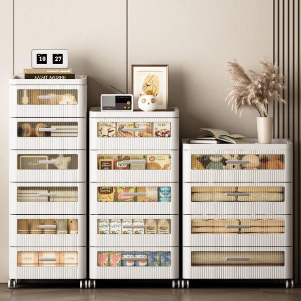 39/45/Japanese transparent cabinet drawer-type storage cabinet living room bedroom kitchen household storage
