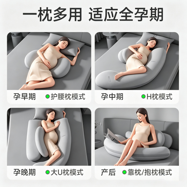 invebaby孕妇枕头护腰侧睡托腹侧卧枕怀孕期睡觉抱枕专用神器礼物 — 3