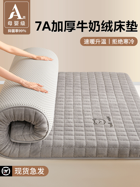 牛奶绒床垫冬季加厚保暖加绒床褥垫宿舍学生单人垫被褥子软垫垫褥