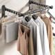 Telescopic folding clothes drying rack storage balcony bathroom without punching wall clothes drying towel rack clothes hanging rod artifact
