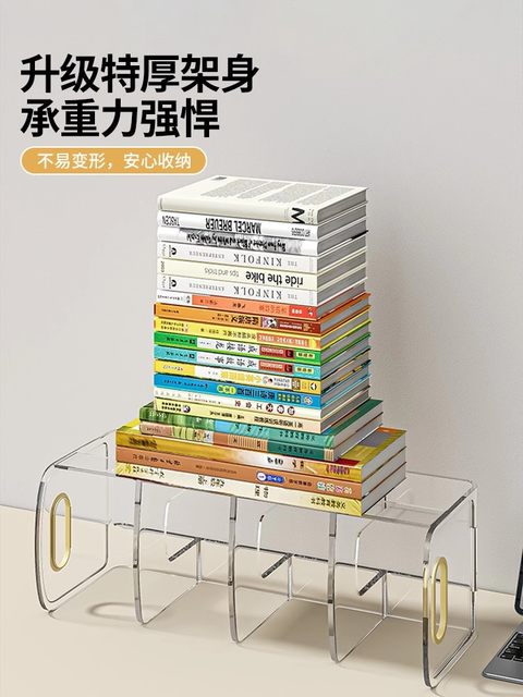 Desktop book stand book shelf acrylic transparent student book desk storage rack office dormitory file storage rack