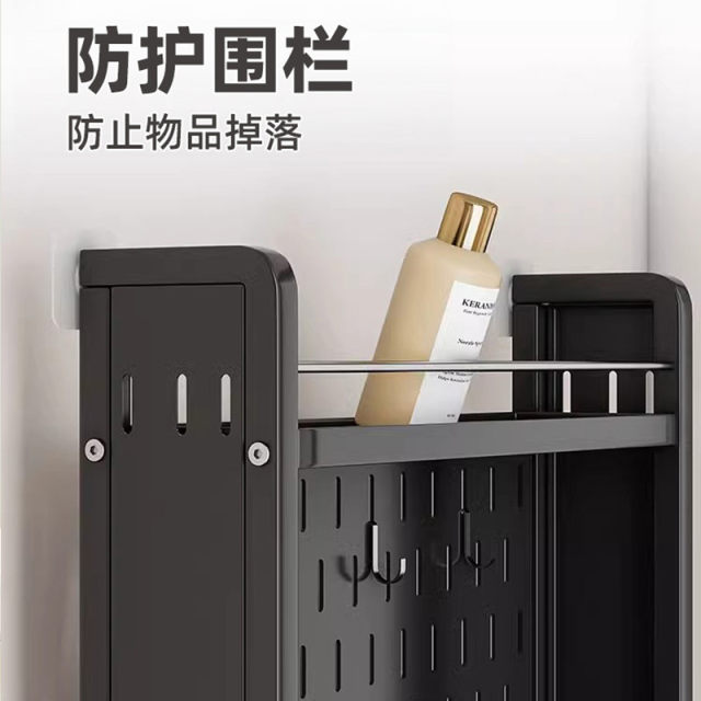 卫生间门后超薄置物架落地多层浴室极窄夹缝收纳架厕所洞洞板架子