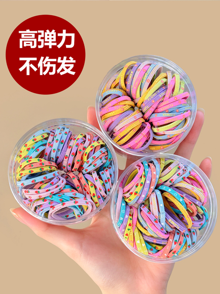 儿童橡皮筋发圈宝宝耐用发绳女童扎头弹性好头绳不伤发扎马尾发饰