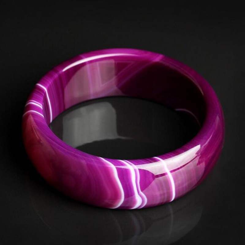 MANUFACTURER PURPLE AGATE BRACELET WIDE STRIP PURPLE CHALCEDONY JADE BRACELET WIDENED AND THICKENED JADE BRACELET TO SEND MOTHER BRACELET LIVE GIFT GOODS