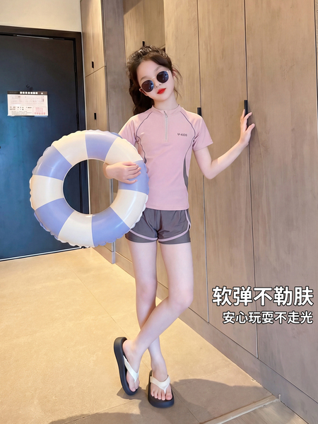 女童游泳衣分体中大童女孩泳衣2026夏季新款儿童速干专业训练泳装 — 4