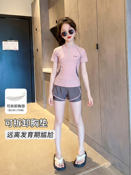 女童游泳衣分体中大童女孩泳衣2026夏季新款儿童速干专业训练泳装 — 3