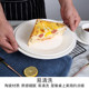 Pure white dessert ceramic plate Western dining plate shallow plate household dish bone plate round plate steak plate flat plate western tableware
