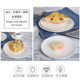 Pure white dessert ceramic plate Western dining plate shallow plate household dish bone plate round plate steak plate flat plate western tableware