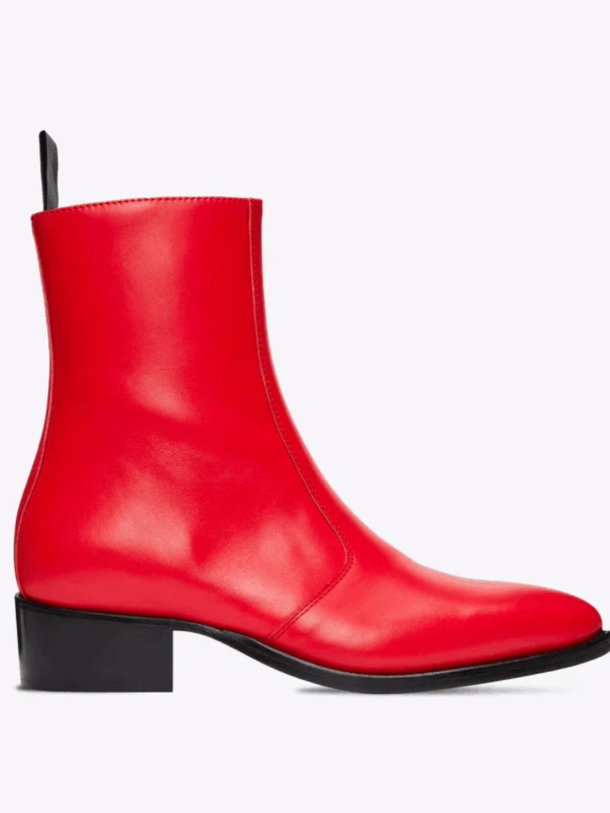 CHELSEA MENS FALL|WINTER 2024 NEW CHELSEA BOOTS MALE RED TOP LAYER COWHIDE MARTIN BOOTS