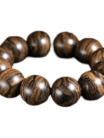 Armbänder und Herrenschilder mit natürlichen Agarholzholz -Holz buddhistische Perlen Paar Armband Schmuck Schmuck Rosenkranzperlen sinken Wasserspiegel anziehen Reichtum und Glück anziehen