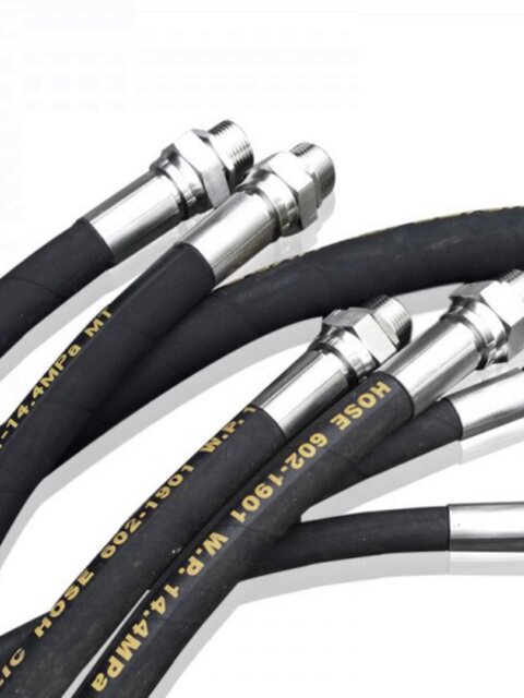 High-pressure oil pipe hydraulic hose assembly steel wire braided rubber pipe high temperature resistant oil pipe excavator pipe processing custom made