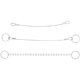 Safety pin Anti-lost rope Insurance pin Anti-lost iron chain Stainless steel wire rope with keychain fixing clip key ring